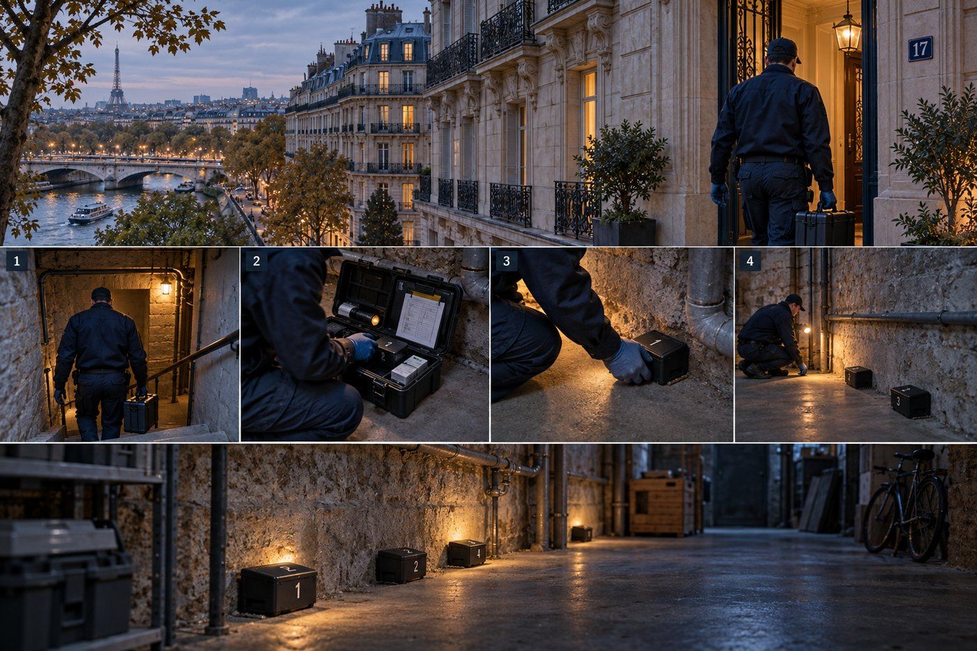 Déroulement d'une dératisation à Paris
